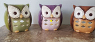 TEA-LIGHT / VOTIVE HOLDER OWL 3.75"