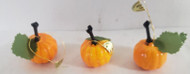 PUMPKIN STYRO MINI ORNAMENTS 3 CT