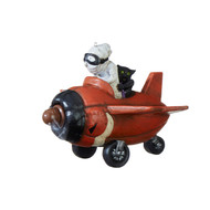 AIRPLANE JACK-O-LANTERN WITH GHOST AND CAT LED