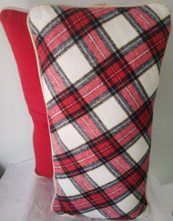 PILLOW PLAD RED BLACK WHITE 12" x 24"