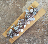 WRAP ABALONE SHELL BEAD STRING WITH BROWN WIRE 32 FT