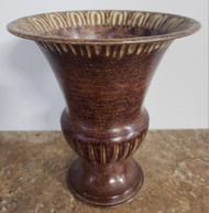 URN METAL COMPOTE RUST 8"