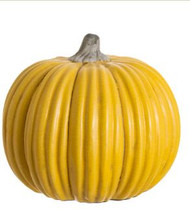 PUMPKIN YELLOW STONEWARE 9"x 9"