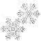 ORNAMENT SNOWFLAKE CRYSTAL-LOOK 9"