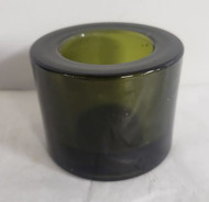 VOTIVE HOLDER GLASS OLIVE 3"