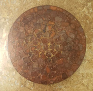 CANDLE PLATE MOSAIC COPPER 8"