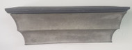 SHELF BLACK WOOD GRAY METAL CORNICE 18"