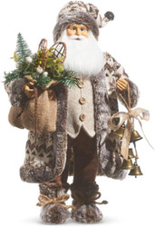 SANTA WESTERN DESIGN W/BELLS 18"