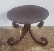 CANDLE HOLDER METAL BROWN PAISLEY 6.5"