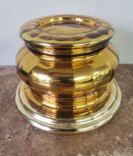 PILLAR HOLDER GOLD MERCURY GLASS 5.5"