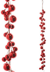 BALL GARLAND RED 4 FT.