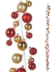 BALL GARLAND RED AND GOLD 6 FT.