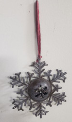 JINGLE BELL SNOWFLAKE ORNAMENT4.25"