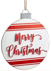 WALL SIGN MERRY CHRISTMAS GIANT ORNAMENT 15.25"