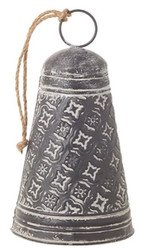 Bell GALVANIZED STAMPED W/ JINGLE BELL DINGER 11.5"