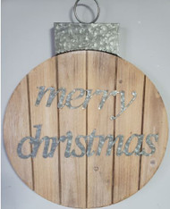 ORNAMENT LARGE WALL HANGING WOOD / METAL 20"