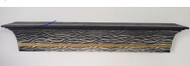 WALL SHELF ZEBRA EMBOSSED DISTRESSED 35"
