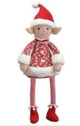ELF RED / WHITE SITTING BEANBAG PLUSH 20"