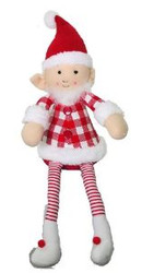 ELF RED / WHITE SITTING BEANBAG PLUSH CHECK 20"