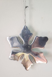 ORNAMENT SNOWFLAKE FLAT ALUMINUM 5"