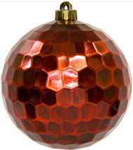 Ornament BALL HAMMERED DEEP RED 6.5"