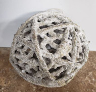 ORNAMENT TWIG BAL GLITTERED WHITE 6.5"