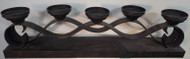 CANDELABRA BLACK RUSTIC X5  26"x 7"