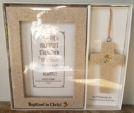 BAPTIZED IN CHRIST GIFT SET FRAME / ORNAMENT
