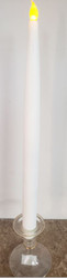 CANDLE LED WHITE TAPER BATTERY OPT 12"