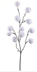 CHESTNUT GLITTER PODS WHITE 30"