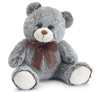 BEAR 2-TONE PLUSH GRAY / BROWN 11.25" SITTING
