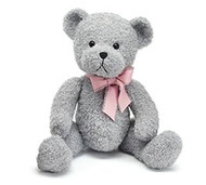BEAR GRAY SHAGGY PLUSH 15"