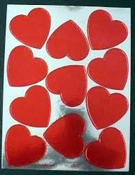 STICKERS RED HEARTS LARGE