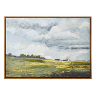 WALL ART LANDSCAPE CANVAS PAINTING FRAMED 27.5"