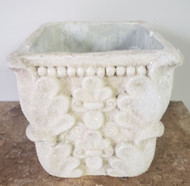 PLANTER GLITTERED FLEUR-DE-LIS DESIGN 7"