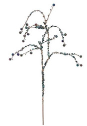 BEAD SPRAY SEQUIN HANGING PURPLE BLUE GREEN PEACOCK 36"