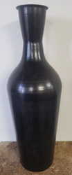 VASE BRUSHED BLACK METAL 24"