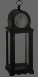 CLOCK LANTERN BLACK KENSINGTON STATION 26"