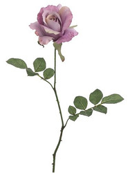ROSE LONG STEM HALF OPEN LAVENDER / MV