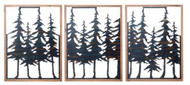 WALL DECOR BLK FOREST IRON/WOOD 15.75"x20.5"
