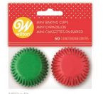 XMAS BAKING CUPS MINI RED / GREEN 50 CT