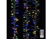 LIGHT SET CLUSTER GLND GREEN WIRE W/600 MULTICOLOR LIGHTS 19.6'