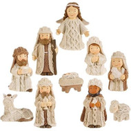 NATIVITY KNIT-LOOK 10 PC 8.5"