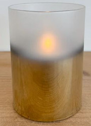 CANDLE LED RADIANCE METALLIC FROSTED 3.5x5
