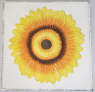 WALL ART SUNFLOWER METAL EMBOSSED 16"