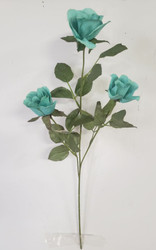 ROSEBUD x3 TEAL SPRAY 20"
