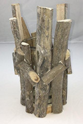 CANDLEHOLDER CYLINDER DRIFTWOOD 4"