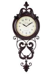 CLOCK VINTAGE DESIGN FLOURISH WALL 32"