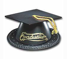 Black Graduation Caps Topper Set Wilton