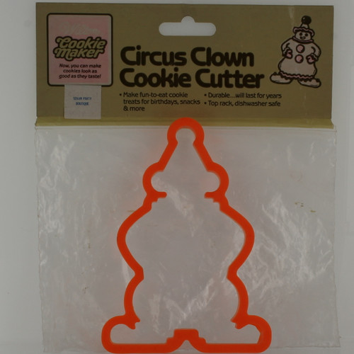 circus clown plastic cookie cutter